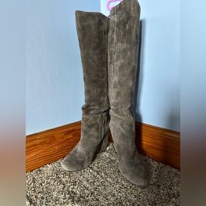 Steven Madden Grey Suede knee high boots!!!